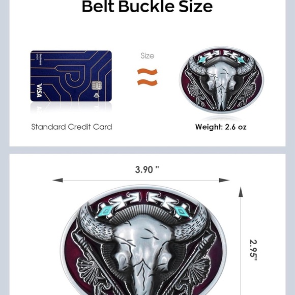 Belt Buckle Men Western Cowboy - Picture 2 of 6